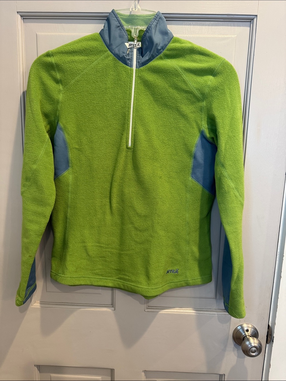 Ryka Green and Blue Half-Zip Fleece Pullover